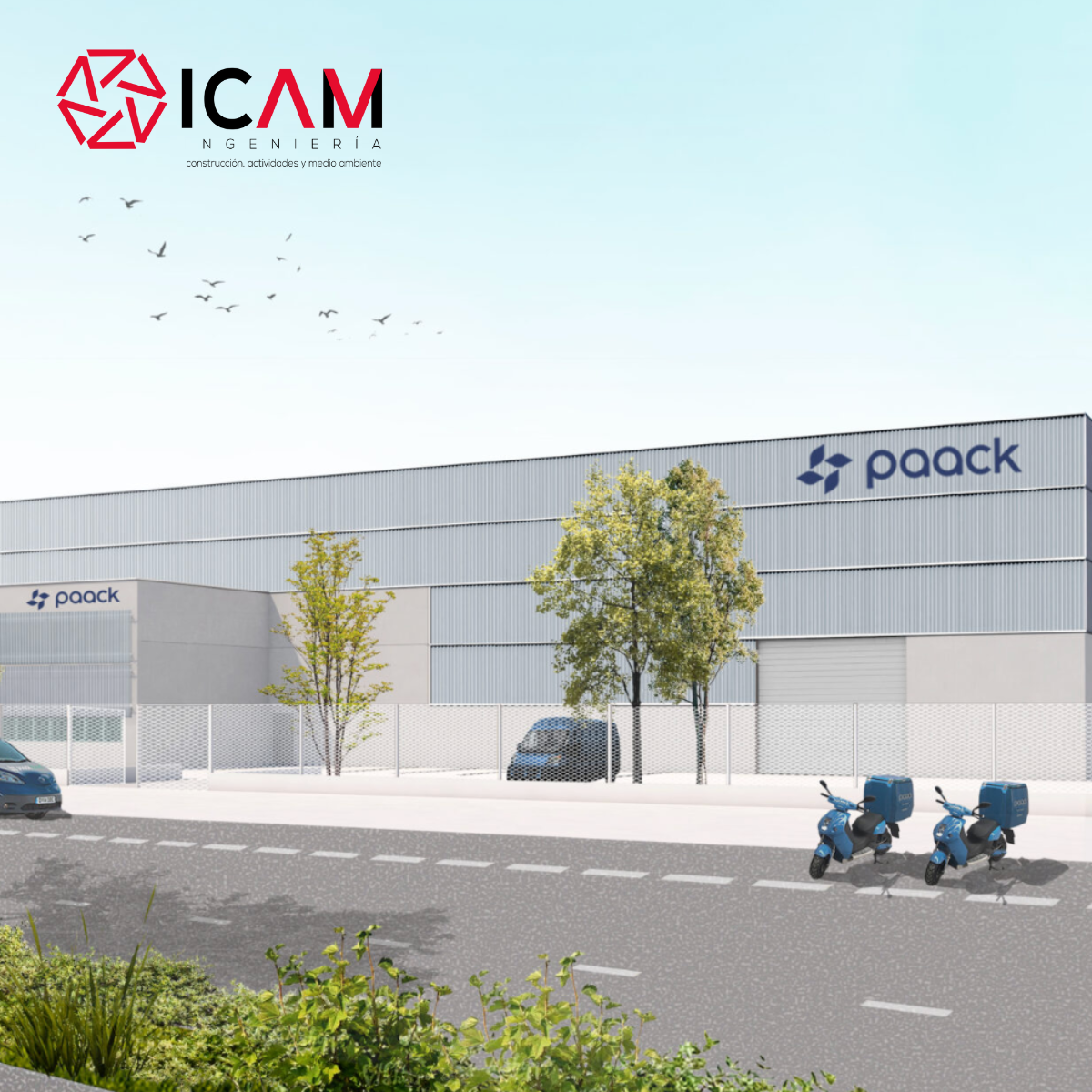 paack abre su nuevo centro logístico en valencia en el poligono industrial de Riba roja gracias a Icam sl